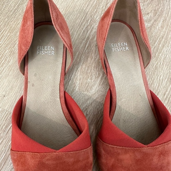 Eileen Fisher Asha-Su Suede Pink Flats in Spice, size 8 - Picture 4 of 10